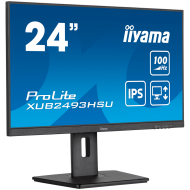 IIYAMA Prolite XUB2493HSU-B7 Business Monitor - 60.5 cm (23.8"), FULL HD (1920x1080), IPS LED, 100Hz, 300 cd/m², matte / black