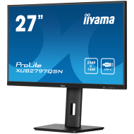 IIYAMA Monitor LED XUB2797QSN-B2 27" IPS 2560 x 1440 @100Hz 300 cd/m² 1300:1 1ms HDMI DP USB-C 65W RJ45 Daisy Chain USB Hub 3.2 height, swivel, tilt, pivot (rotation both sides), 3-side borderless design, matte finish