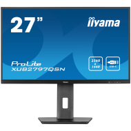 IIYAMA Monitor LED XUB2797QSN-B2 27" IPS 2560 x 1440 @100Hz 300 cd/m² 1300:1 1ms HDMI DP USB-C 65W RJ45 Daisy Chain USB Hub 3.2 height, swivel, tilt, pivot (rotation both sides), 3-side borderless design, matte finish