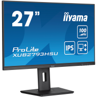 IIYAMA Prolite XUB2793HSU-B7 Business Monitor - 68.6 cm (27''), FULL HD (1920x1080), IPS LED, 100Hz, 300 cd/m², matte / black
