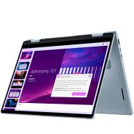 Laptop Dell 14 Plus 2-in-1, Procesor Intel Core Ultra 9 288V up to 5.1GHz, 14" FHD+ (1920x1200) IPS anti-glare 300nits, touch, ram 32GB on board 8533MHz LPDDR5x, 1TB SSD M.2 PCIe NVMe, Intel® Arc graphics, culoare Ice Blue, Windows11 Pro