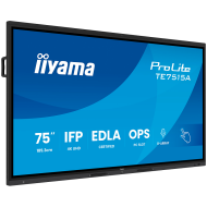 Iiyama ProLite TE7515A-B1AG - 75" Diagonal Class (74.5" viewable) LED-backlit display interactive digital signage with touchscreen (multi touch) / 8-microphone array / optional slot-in PC capability 4K UHD (2160p) 3840 x 2160 black (bezel) matte