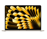 Laptop Apple MacBook Air 15", Procesor Apple M5 CPU cu 10 nuclee, GPU cu 10 nuclee, Neural Accelerators, 15.3"(2880 x 1864) IPS 500nits, ram 16GB, 1TB SSD, tastatura INT, culoare Starlight, macOS Tahoe