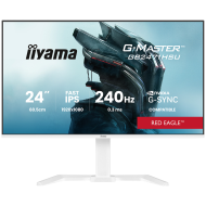24" WHITE Fast IPS Gaming, G-Master Red Eagle, G-SYNC Compatible, 1920x1080 at 240Hz, 350cd/m2, 2x HDMI, DisplayPort, 0.4ms MPRT, Speakers, USB hub 1x3.2 1x USB-C, Black Tuner, 15cm height adjustable stand