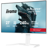 27" WHITE Fast IPS Gaming, G-Master Red Eagle, G-SYNC Compatible, 1920x1080 at 240Hz, 350cd/m2, 2x HDMI, DisplayPort, 0.4ms MPRT, Speakers, USB hub 1x3.2 1x USB-C, Black Tuner, 15cm height adjustable stand