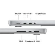 Laptop Apple MacBook Pro 14", Procesor Apple M5 Pro, CPU cu 18 nuclee, GPU cu 20 nuclee, 16 nuclee Neural Engine, 14.2"(3024 x 1964) Liquid Retina XDR 1000nits, ram 48GB, 1TB SSD, tastatura INT, culoare Silver, macOS Tahoe