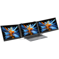 Portable monitor Blackview DCM6 Dual Screen 14inch 1920x1080 16:9 LCD 60Hz IPS 178 USB-C 3.1x3 for 13-17.3 inch laptops352.2x237.43x15.9mm Grey Black