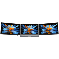Portable monitor Blackview DCM6 Dual Screen 14inch 1920x1080 16:9 LCD 60Hz IPS 178 USB-C 3.1x3 for 13-17.3 inch laptops352.2x237.43x15.9mm Grey Black