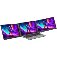 Portable monitor Blackview DCM8 Dual Screen 15.3inch 1920x1200 16:9 LCD 60Hz IPS 178 USB-C 3.1x3 364.4x237.43x21mm Grey Black