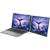 Portable monitor Blackview SCM6 Single Screen 14inch 1920x1080 16:9 LCD 60Hz IPS 178 USB-C 3.1x3 for 13-17.3 inch laptops 332x207x15.6mm Grey Black