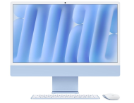 PC all in one Apple iMac 24 inch, Procesor Apple M4 CPU cu 10 nuclee, GPU cu 10 nuclee, Neural Engine 16 nuclee, 23.5" 4.5K (4480x2520) Retina 500niti, ram 16GB, 512GB SSD, tastatura ROM, culoare blue, macOS Sequoia