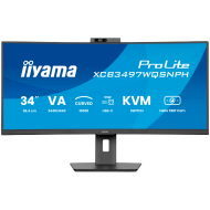 Iiyama ProLite XCB3497WQSNPH-B1 LED monitor curved 34"(31.3 viewable) 3440 x 1440 UWQHD 120 Hz VA 300 cd/m 3000:1  2xHDMI DisplayPort USB-C speakers matte black