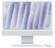 PC all in one Apple iMac 24 inch, Procesor Apple M4 CPU cu 10 nuclee, GPU cu 10 nuclee, Neural Engine 16 nuclee, 23.5" 4.5K (4480x2520) Retina 500niti, ram 16GB, 512GB SSD, tastatura ROM, culoare silver, macOS Sequoia