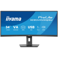 Iiyama XCB3494WQSU-B1 LED monitor curved 34 3440 x 1440 UWQHD 120 Hz VA 350 HDMI DisplayPort USB-C speakers matte black
