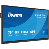 Iiyama Prolite TE7513A-B2AG 75''UHD VA 3840x2160 400cd 1200:1 8ms Android 1, 8/128GB, 40-Points, VGA, HDMI 2x HDMI-out 2x USB-C, Audio mini-jack and Optical Out (S/PDIF), USB Touch Interface,  Landscape mode, Media Play USB Ports, AntiGlare Glass,LAN