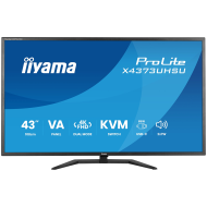 IIYAMA Monitor LED X4373UHSU-B2 KVM Switch 42.5" VA LED 3840 x 2160 60hz 450cd 3ms HDMI DP USB Type C 95W Tilt 3y