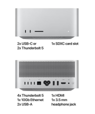 Desktop Apple Mac Studio M4 Max, Procesor Apple M4 Max cu CPU 16 core, GPU 40 core, ram 64GB, 2TB SSD, macOS Sequoia