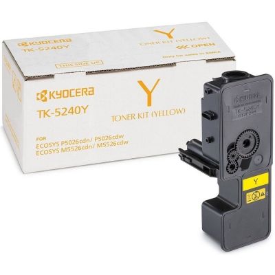 Toner original Kyocera TK-5240Y, culoare yellow pentru Kyocera M5526cdn/cdw, P5026cdn/cdw, capacitate 3000 de pagini