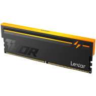 Lexar THOR 2.0 16GB DDR5 6000 CL36 1.3V Memory with heatsink and RGB lighting, Black Color, Single pack
