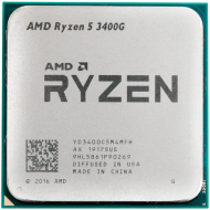 AMD CPU Desktop Ryzen 5 4C/8T 3400G (4.2GHz,6MB,65W,AM4) box, RX Vega 11 Graphics, with Wraith Stealth Cooler