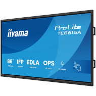 IIYAMA ProLite TE8615A-B2AG 86'' UHD IPS 3840x2160 550 cd 5000:1 8ms Android 14, 8/128GB, 40-Points, NFC, 2x HDMI, HDMI-out, LAN, WiFi6, DisplayPort, USB-C, Audio out: mini-jack and Optical Out, Landscape mode, Media Play USB Ports, Integrated iiWare