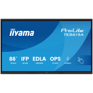 IIYAMA ProLite TE8615A-B2AG 86'' UHD IPS 3840x2160 550 cd 5000:1 8ms Android 14, 8/128GB, 40-Points, NFC, 2x HDMI, HDMI-out, LAN, WiFi6, DisplayPort, USB-C, Audio out: mini-jack and Optical Out, Landscape mode, Media Play USB Ports, Integrated iiWare