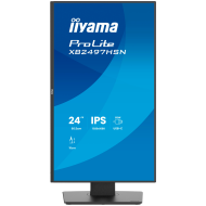 Iiyama ProLite XB2497HSN-B1, 60.5 cm , 23.8, 1920 x 1080 pixels, Full HD, LED, 1 ms, Black IPS monitor with USB-C docking, LAN