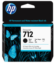 Cartus cerneala original  HP 712, culoare black, pentru HP DesignJet T210, T230, T250, T630, T650/ Studio, capacitate 80 ml.